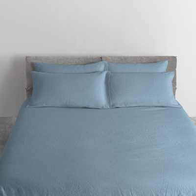 Coppia di Federe in puro Lino stropicciato
